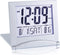 Small Digital Travel Alarm Clock, Battery Operated with Large Number Display and Night Backlight (Silver)