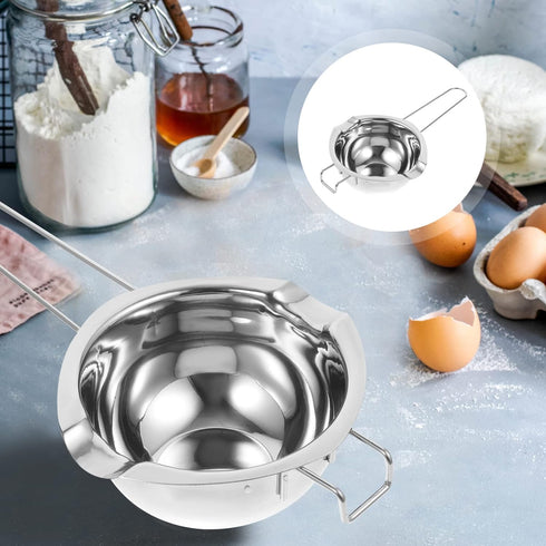 Hemoton Stainless Steel Double Boiler Pot, Melting Pot for Chocolate, Baking Pan for Butter, Candy, Cheese, Candle Soap