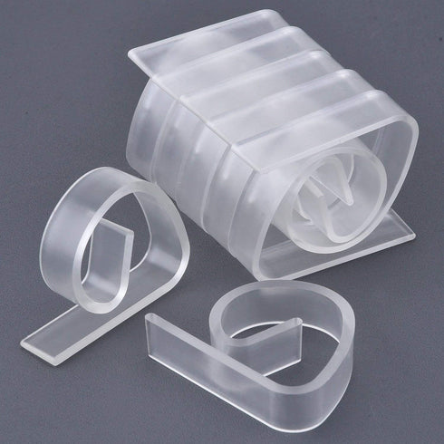Clear Plastic Tablecloth Clips - Table Cover Cloth Clamps for Home Party Picnic, Set of 50