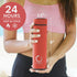 Pure Zen Tea Thermos with Infuser for Hot & Cold Infusions - 15oz Leakproof Travel Mug, Stainless Steel, Red