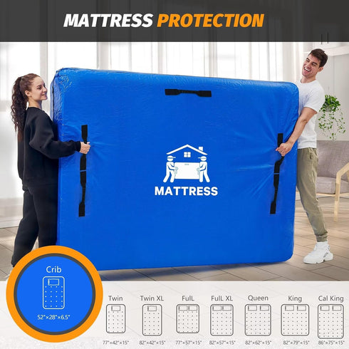 8 (52"x28"x6.5" Mattress Bags for Moving, BETU Mattress Protector Waterproof Mattress Cover Crib Size Storage Bags