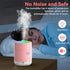 2 Portable Small Humidifiers for Bedroom Baby, Rechargeable Mini Cool Mist Plant Humidifier for Plants, Quiet Desktop