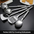 Stainless Steel 5-Piece Utensil Set: Heat Resistant Cooking Tools, Slotted Spoon, Spatula, Large Spoon