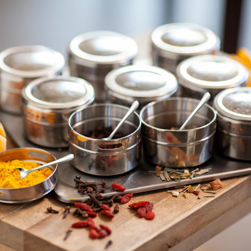 CasaVibe 8 2.8" PCS Tiny Stainless Steel Spoons for Spices Jars, Mini Size Cute Small Stainless Steel Condiment Spoons