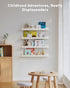 Seocry Set 4 Kids' Bookshelf of - White Floating Nursery Book Shelves, Picture Ledge Shelf for Wall Decor and Storage