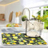 ALAZA Yellow Lemon on Black Dish Drying Mat, Absorbent Microfiber Small Pad for Kitchen Countertops 16 x 18 Inch