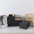 Soul & Lane Dark Gray Decorative Storage Boxes with Lids - Set of 3 Sturdy Cardboard Organizers for Home