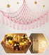 Stuffed Animal Hammock Corner Net with LED Light - Toy Storage Holder