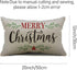 DFXSZ Merry Christmas Pillow Covers, Holly Berries Lumbar Pillowcase 12x20 Inch for Home Decoration