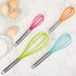 Webake Silicone Whisk Set of 4, Large Medium Small Mini Heat Resistant Non-scratch Coated Kitchen Whisks for Cooking