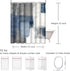 ArtSocket Shower Curtain, Gray Contemporary Blue and Grey Abstract Painting, 72 x 72 Inches, Waterproof