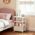 MISSLO Nursery Side Table for Living Room with Storage Basket Small End Tables for Small Spaces Kids Nightstand