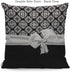 WONDERTIFY Stylish Black and White Euro Flower Pattern Throw Pillow Case Cover, Soft Linen 18x18 Inch for Decorative