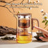 Set -27oz/800ml Enchanti Tea Pot, One Touch Glass Teapot with Infuser, Tea Maker for Loose Leaf Tea, Tea Gifts