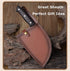 Dream Reach Forging Serbian Chef Knife - Full Tang High Carbon Clad Steel Almasi Butcher Cleaver with Leather Sheath
