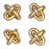 PUHOZN Gold Knot Statue Decor Modern Geometric Round Sculpture Table Sculptures and Figurines Round Decorative
