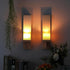 OwnMy Set 2 of Wooden Wall Candle Sconces Rustic Wall Pillar Candle Sconces, White Hanging Wall Candle Sconce Farmhouse