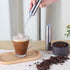 Milk Frother Handheld, Battery Operated Foam Maker for Coffee, Portable Drink Mixer with 2 Stainless Steel Whisk Heads,