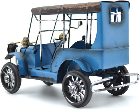 Diecast Model Cars Classic Cars Collectible Model Car with Music Box Home Decor (Blue)