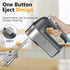 Electric Hand Mixer 450W with Scale Cup Storage Case, Turbo Boost, 5 Speed, Eject Button & 5 Stainless Steel Accessories