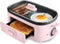 GreenLife 3-in-1 Breakfast Station, Ceramic Nonstick Dual Griddles for Eggs, Meat, Pancakes & Sandwiches, Pink