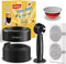 CAPMESSO Reusable Vertuo Pod Refill Kit, 2024 Design for Nespresso Vertuo Pods with 100pcs Aluminum Foil