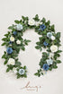 5FT Ling's Moment Dusty Blue Artificial Flower Garland Rose Leaves Floral Garland Arch Flowers Vine Table Centerpieces