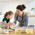Yomjarl 2 Cheese Container Airtight with Draining Basket Cream Block Cheese Sliced Cheeses Box with Lid for Fridge