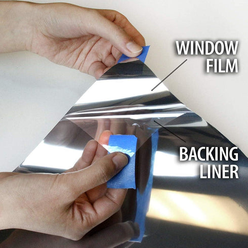 One Way Mirror Privacy Window Film - Heat Control and Anti-UV Adhesive Reflective Window Tint for Home and Office, 60