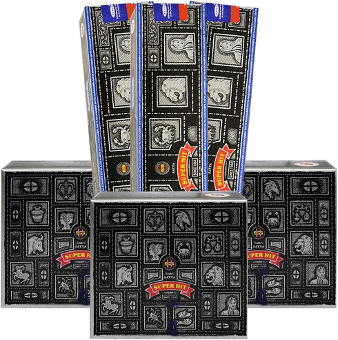Super Hit Incense Sticks and Cone Holder Variety Pack Bundle