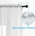 Anjee White Sheer Curtains, 45 Inches Long, 2 Panels Set, 52 x 45 Inch for Kids Room