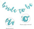 Bride to Be Banner, Blue Glitter, for Bridal Shower, Engaged, Wedding, Hen Night Bachelorette Party Decorations