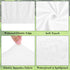 2 Pack 8 (White,30" 96") Picnic Table Cover Fitted Tablecloths Foot Rectangle Tables Elastic Waterproof Stretch