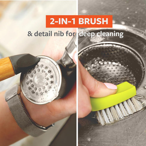 Full Circle Micro Manager Home & Kitchen Detail Cleaning Brush, Green, Model: FC17132G