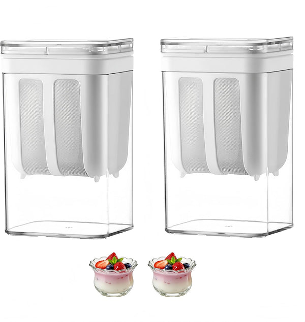 FindXeink 2Packs Yogurt Strainer1.9QT*2/0.475GAL*2 Total & 0.9QT*2/0.23GAL*2 Filter, Yogurt Strainer Greek Yogurt Strainer