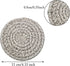 PPhtony Set 2 Round Drink Coasters Cotton Woven Absorbent Bar Coasters Housewarming Gift for Coffee Tables Wooden