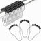 Amazer Black Shower Curtain Hooks, Decorative Rust Proof Acrylic Balls, Stainless Steel, Set of 12