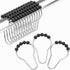 Amazer Black Shower Curtain Hooks, Decorative Rust Proof Acrylic Balls, Stainless Steel, Set of 12