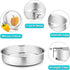 P&P CHEF Cake Pan Set of 2 - Stainless Steel Round Baking Layer Cake Pans, 9.5 Inch, Non Toxic & Easy Clean