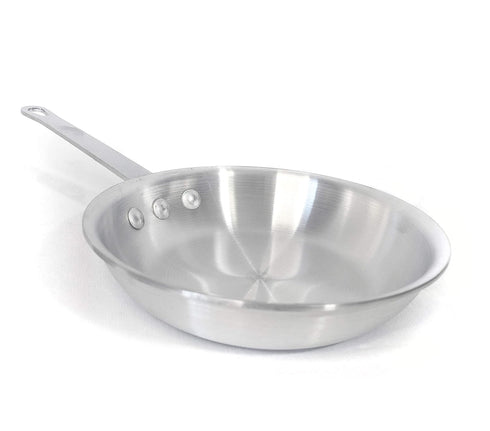 Update International Aluminum Fry Pan, 12in Uncoated, Silver