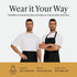 Will Well Chef Apron for Men and Women, 33" x 27" Large with 38" Waist Ties, Durable with 2 Spacious Pockets