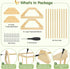 2 Pack 2 Pawaboo Chick Perch, Wooden Chicken Roosting Bars, Large & Small Sizes Chick Perches Toy for Coop and Brooder