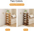 Closet 6 YYW Shoe Rack, Foldable Bamboo Shoes Shelf, Freestanding Shoe Storage Organiser for Entryway, Hallway