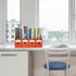 Orange-red Cardboard Magazine Holder (2 Pack), Sturdy Vertical File Folder Organizer for Desk, 10.6'' H×10.2'' L ×3.5''W