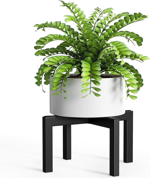 6.1 bussdis Plant Stand Holder Single Plant Riser For Indoor Outdoor Flower Pot Stand IN Tall Metal Black