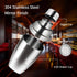 Newness Stainless Steel Cocktail Shaker - Professional Drink Shaker with Built-in Strainer, 8.4oz (250ml) for Easy Carry