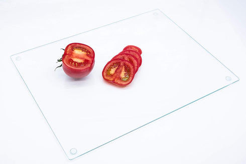 Tempered Glass Cutting Board, For Kitchen, Extremely Durable, Long-Standing, Clear Glass, Scratch Resistant, Heat Resistant, Shatterproof, Extra Large 12X16 by Chefcaptain
