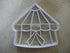 DETAILED CIRCUS TENT COOKIE CUTTER - White Plastic, Hand Wash Only, Made in USA