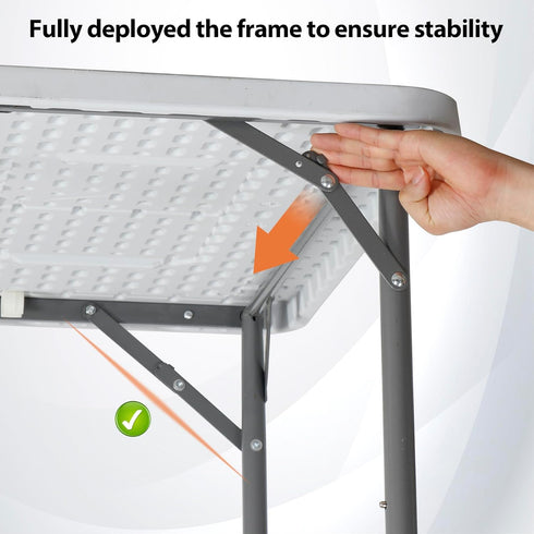 34inch ZENY Fold in Half Square Table, Portable Plastic Dining Card Table for Kitchen or Outdoor Party Wedding Event