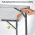 34inch ZENY Fold in Half Square Table, Portable Plastic Dining Card Table for Kitchen or Outdoor Party Wedding Event